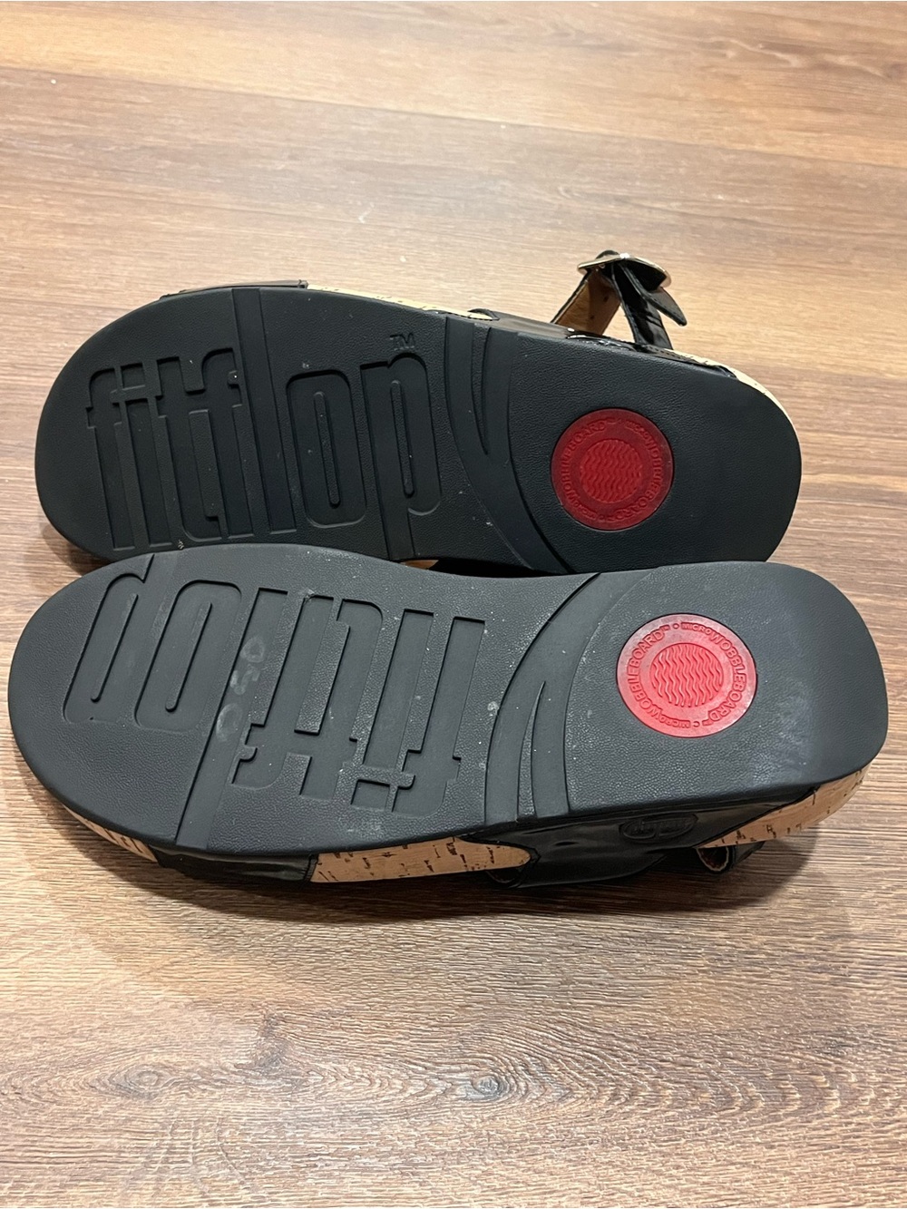 Fitflop | Arena Gladiator sandals cork footbed Women’s size 10 black shoes - Picture 5 of 7